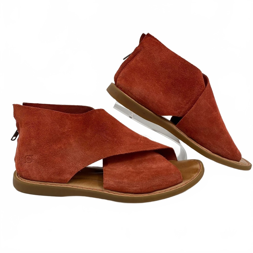 Born Orange Sandals Iwa Open-Toe Flat | Womens 10
